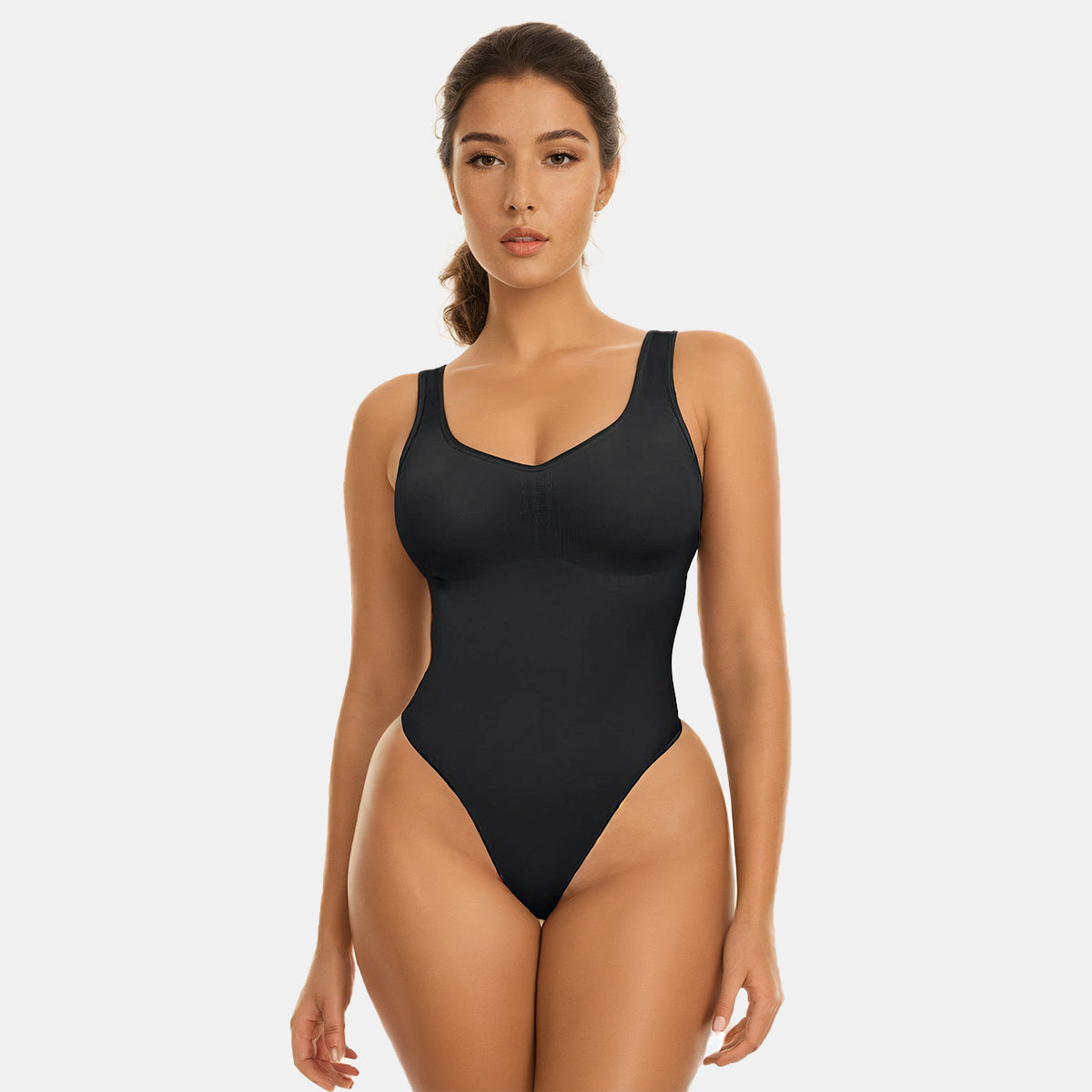 Wide Strap Seamless Sculpt Thong Bodysuit