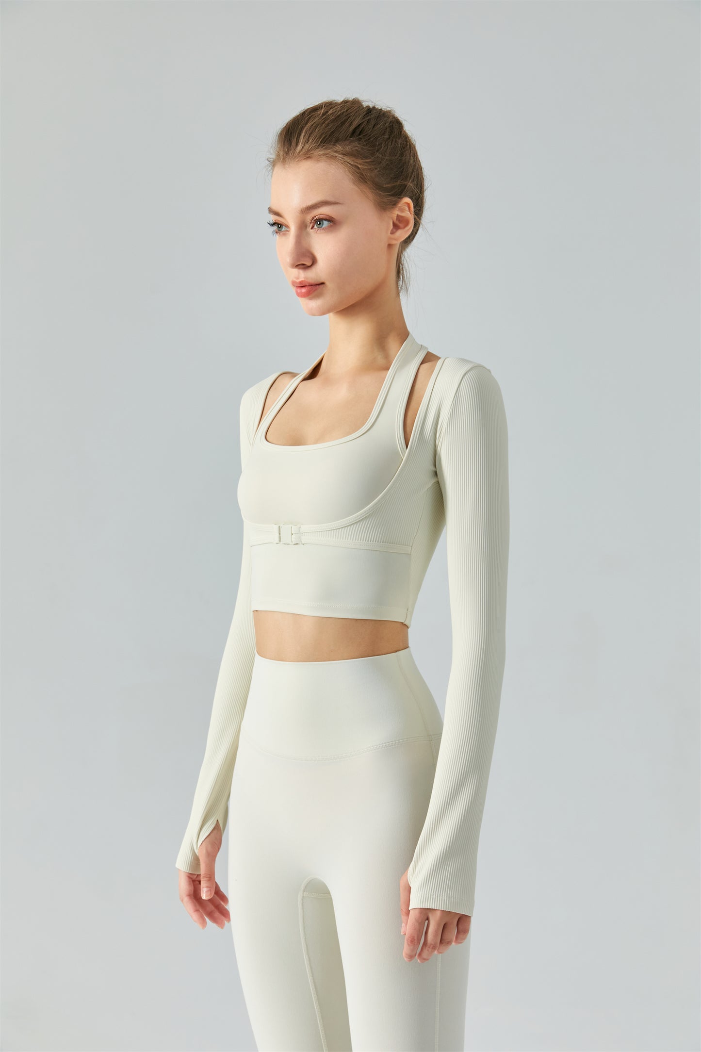 Thumb Hole 2-in-1 Sports Top