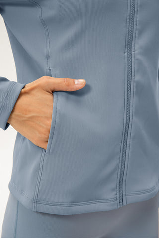 Stand Collar Zipper Fleece Jacket