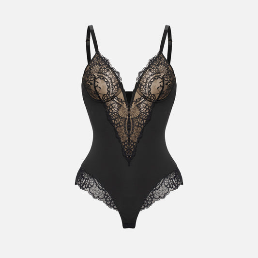 Lace Deep-V Neck Shapewear
