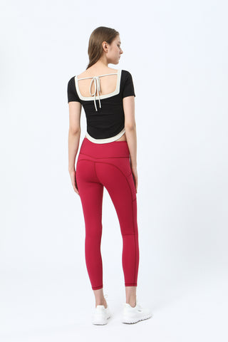 Backless Curved Hem Sports Top