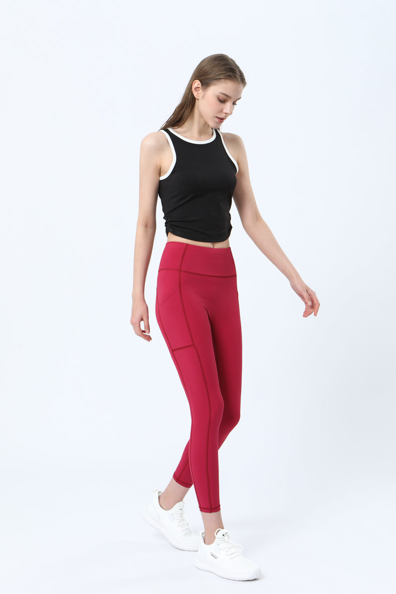 Color Block Ruched Tank Top