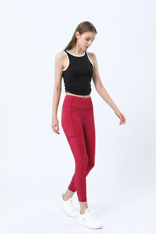 Color Block Ruched Tank Top