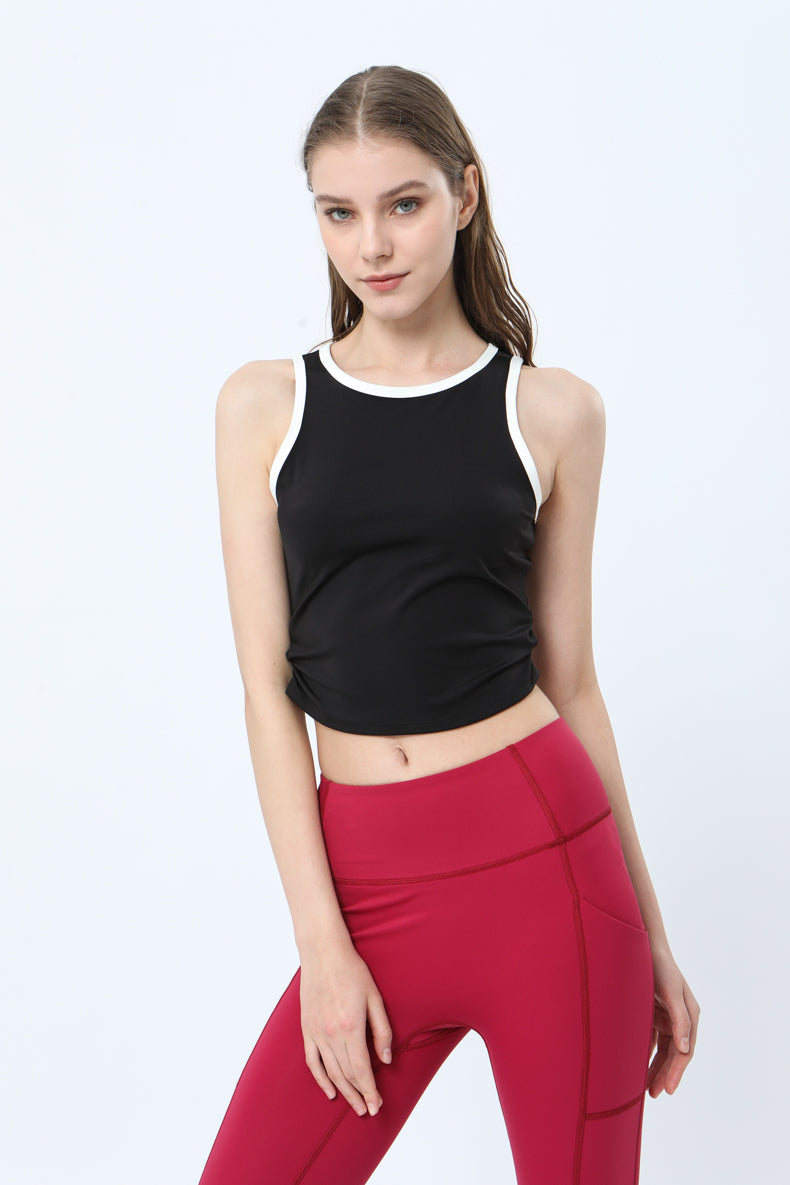 Color Block Ruched Tank Top