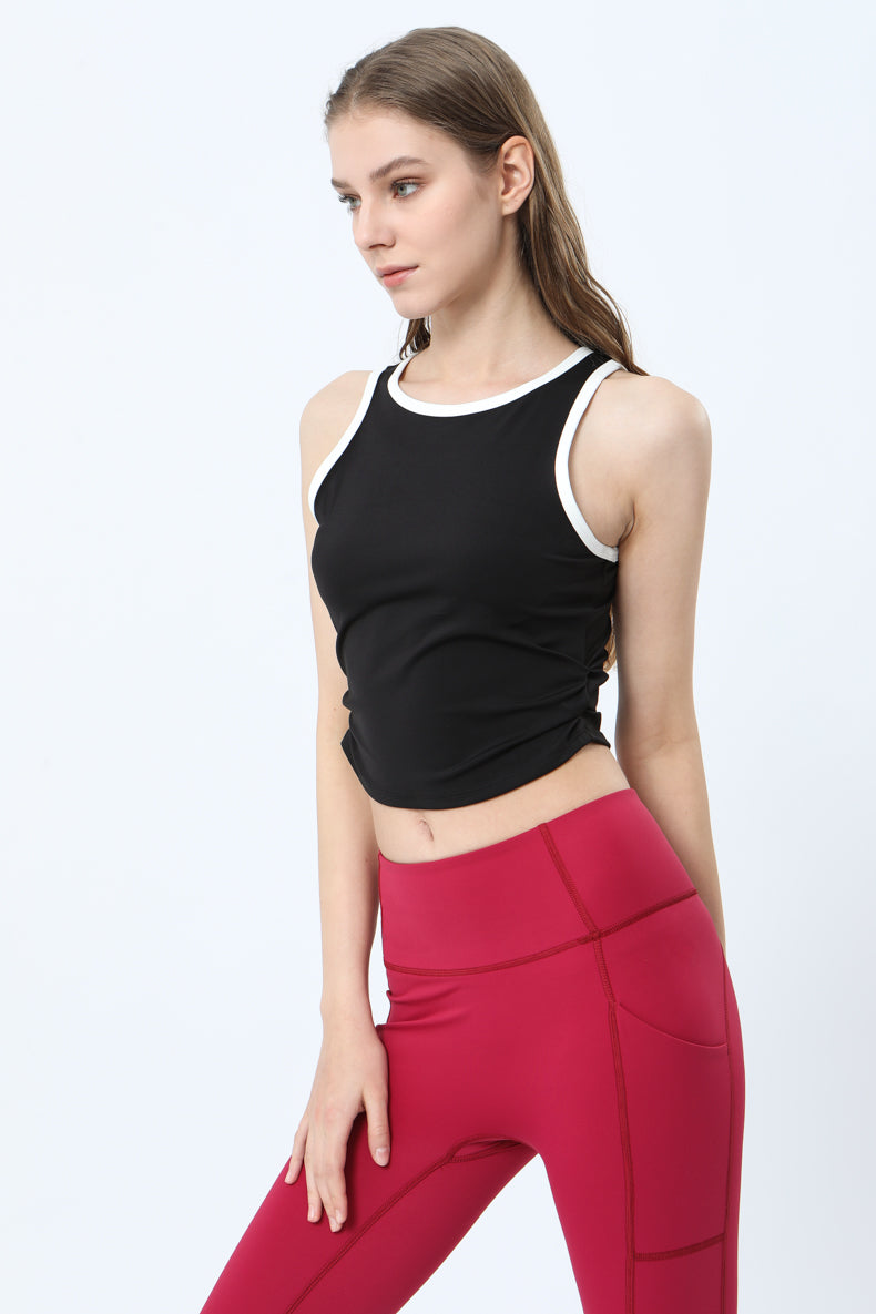 Color Block Ruched Tank Top