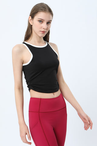 Color Block Ruched Tank Top