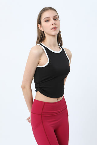 Color Block Ruched Tank Top