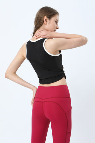 Color Block Ruched Tank Top