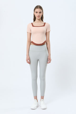 Backless Curved Hem Sports Top