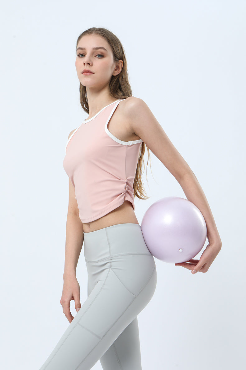 Color Block Ruched Tank Top