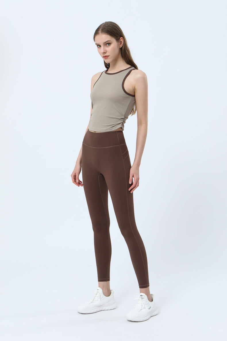 Color Block Ruched Tank Top