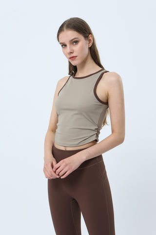Color Block Ruched Tank Top