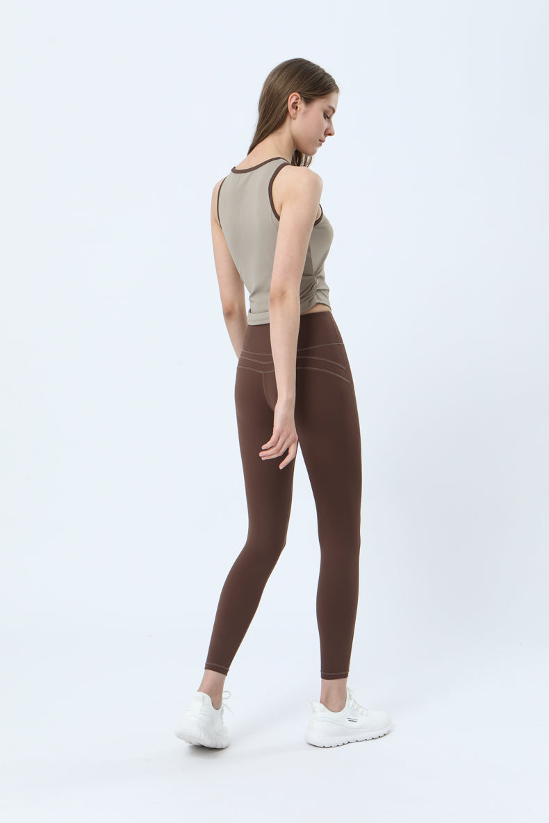 Color Block Ruched Tank Top