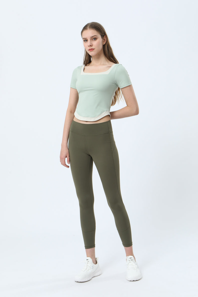 Backless Curved Hem Sports Top