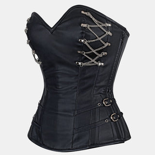 Gothic Leather Overbust Corset