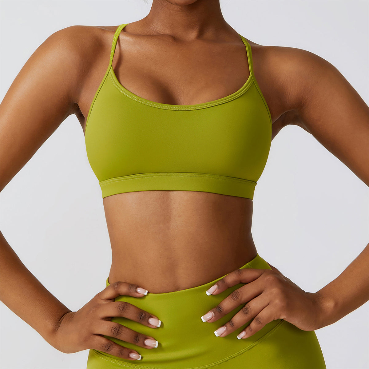 Backless Crisscross Sports Bra - Seven