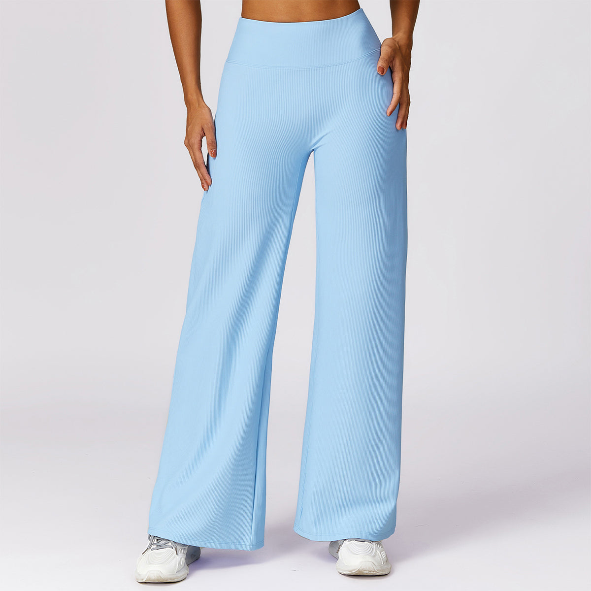 Rib Wide Leg Casual Pants
