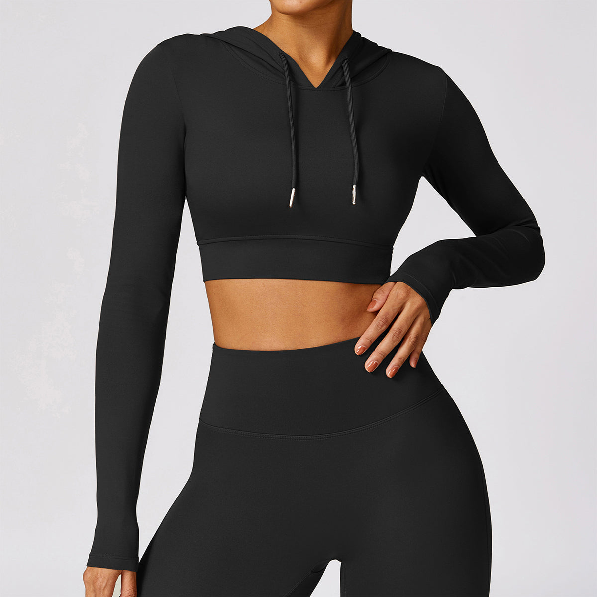 Hoodie Cropped Sports Top - Etel