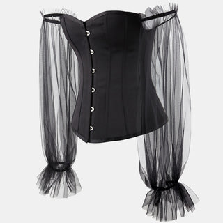 Mesh Sleeve Corset Top - Ivanka