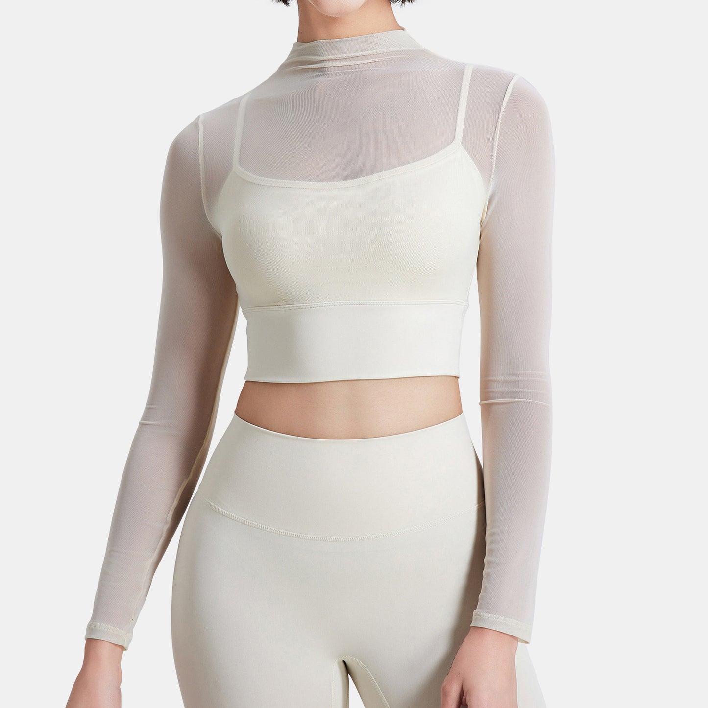 Mesh Long Sleeve Sports Top