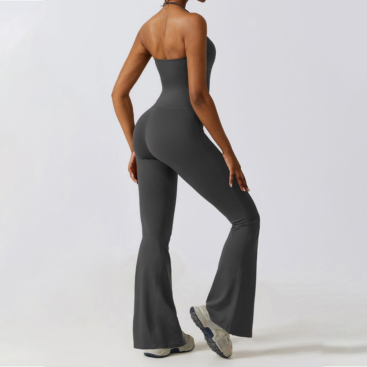 Halter Yoga Flare-leg Jumpsuit
