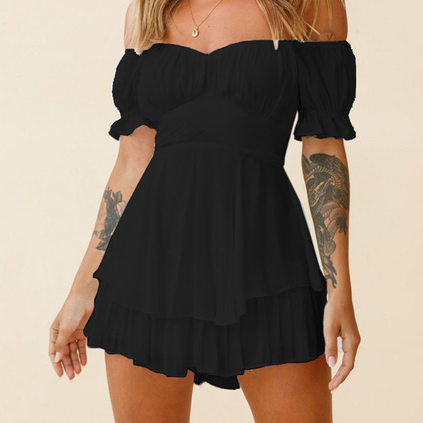 Off Shoulder Romper