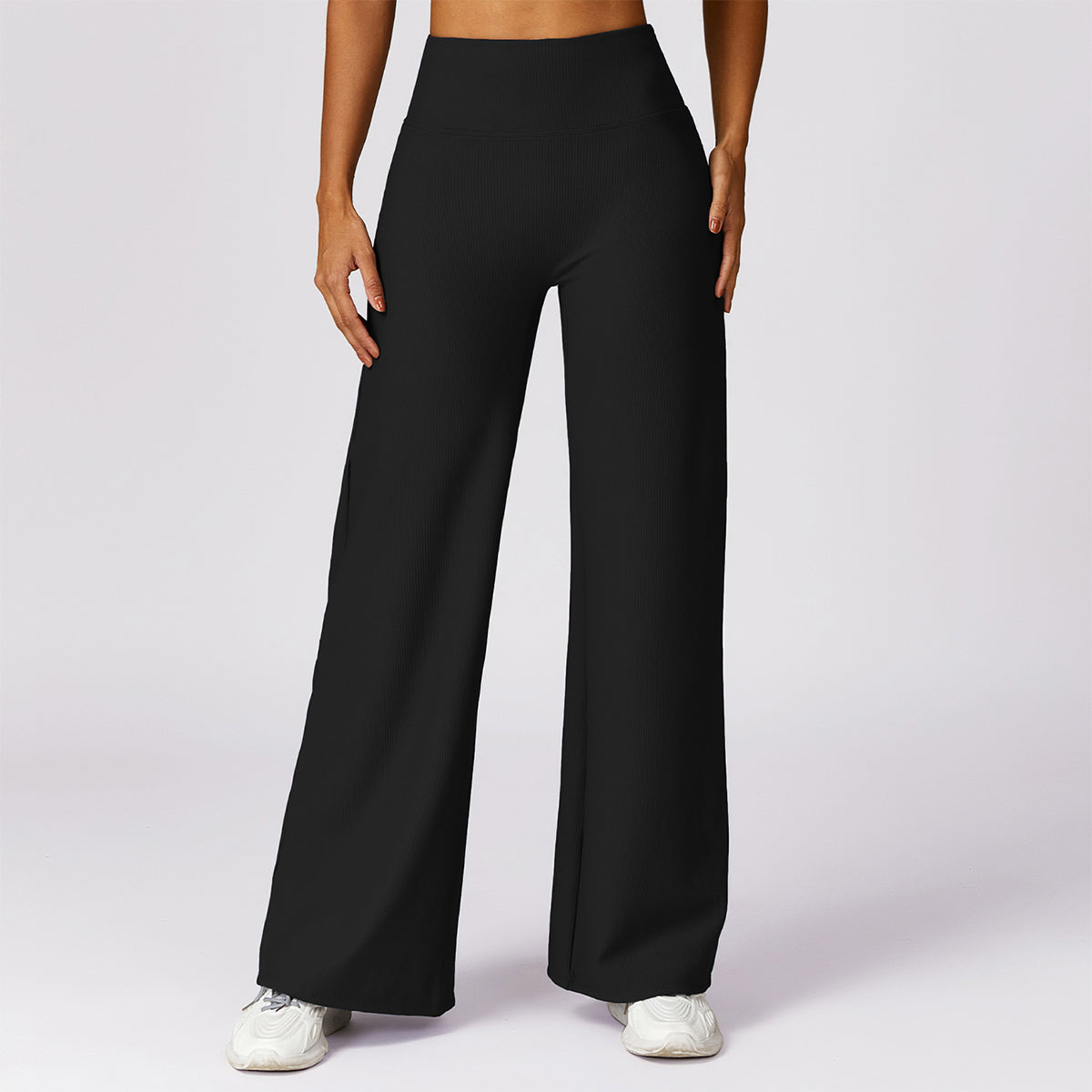 Rib Wide Leg Casual Pants