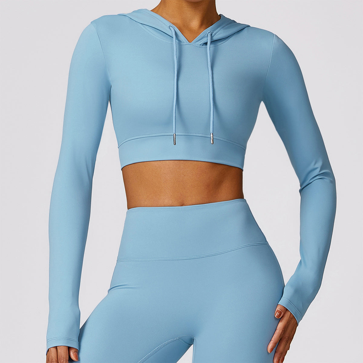 Hoodie Cropped Sports Top - Etel
