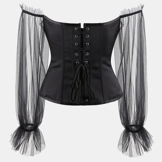 Mesh Sleeve Corset Top - Ivanka