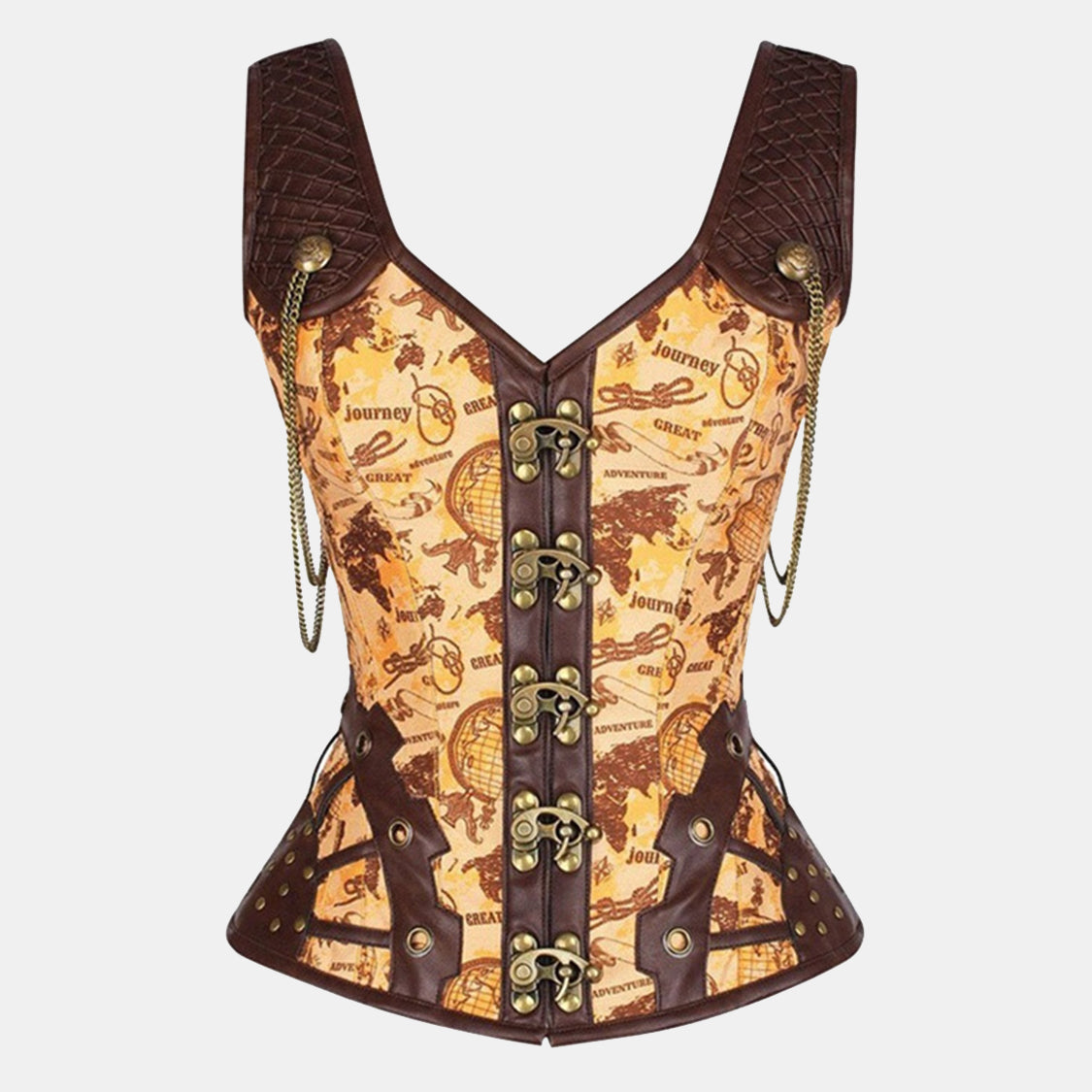 Steampunk Corset Top with Chains