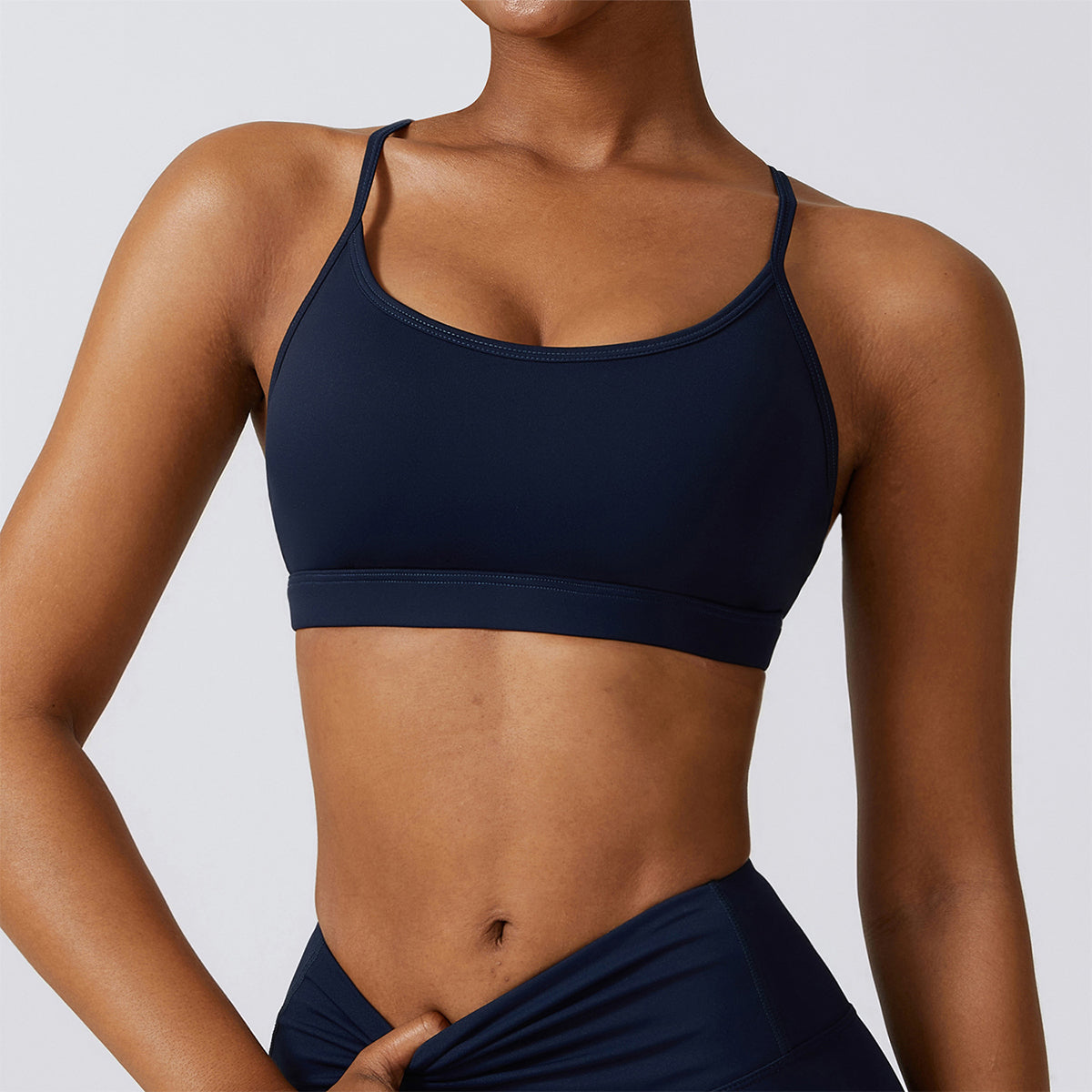 Backless Crisscross Sports Bra - Seven