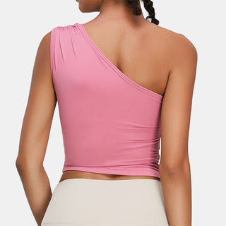 One Shoulder Sports Tank Top