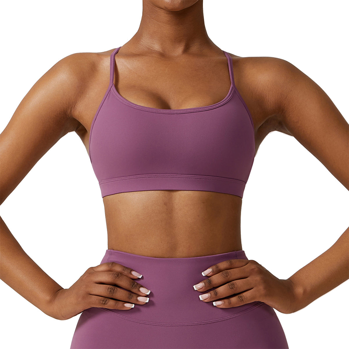 Backless Crisscross Sports Bra - Seven