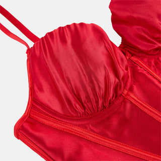 Red Corset Cami Top