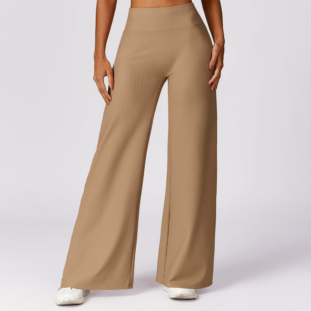 Rib Wide Leg Casual Pants