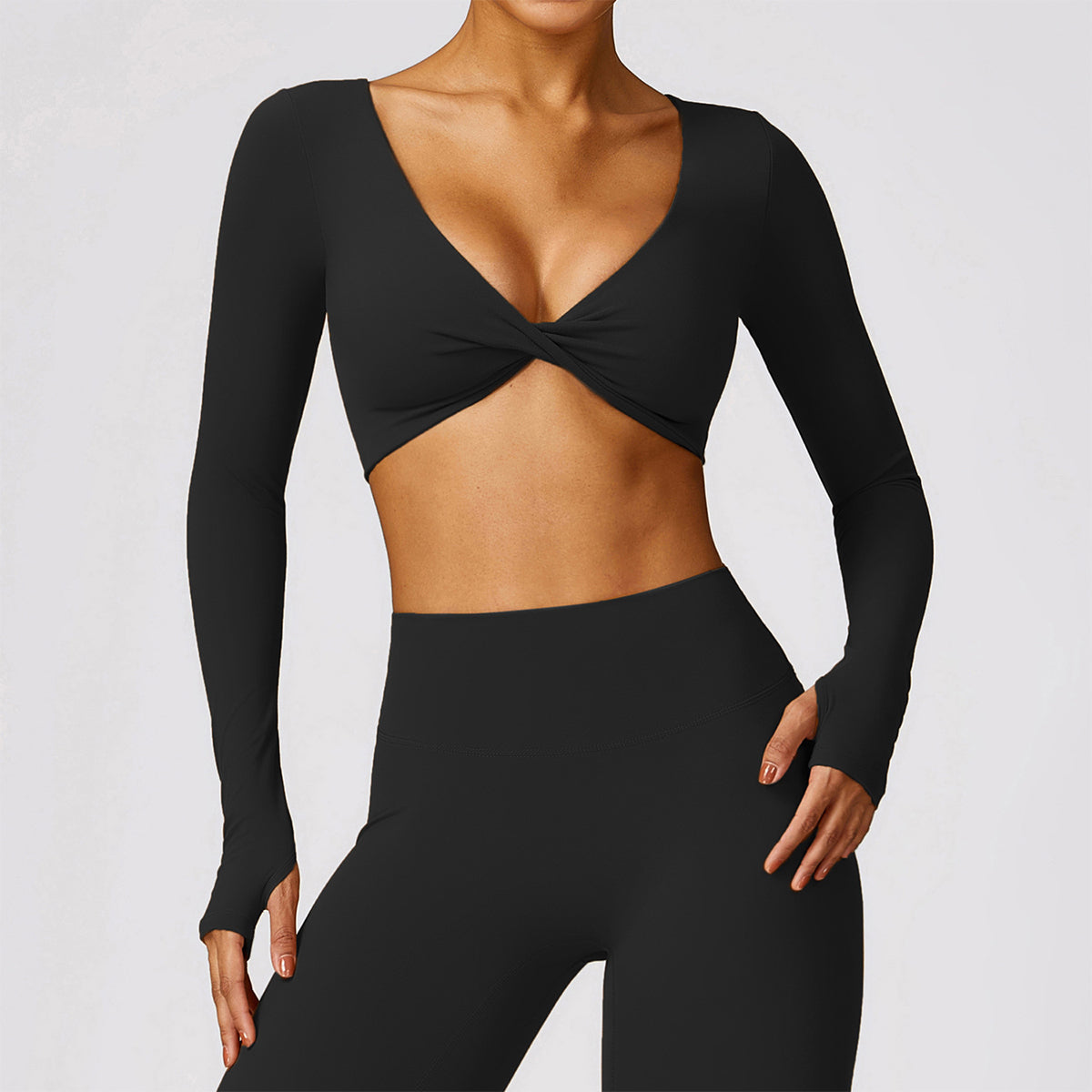 Twisted Long Sleeve Sports Top