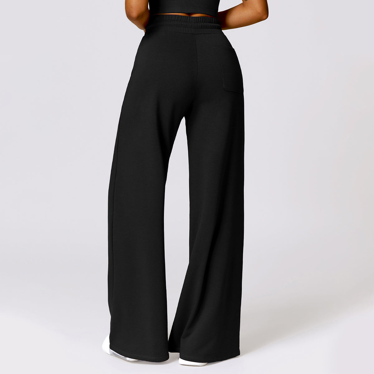 Drawstring Wide Leg Casual Joggers