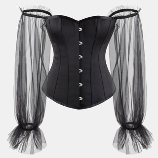 Mesh Sleeve Corset Top - Ivanka
