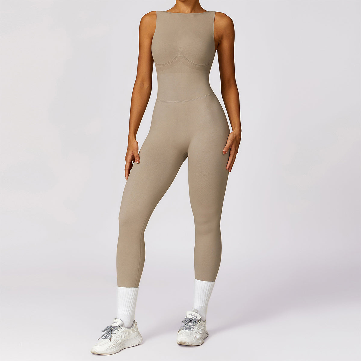 Seamless Backless Yoga Jumpsuit