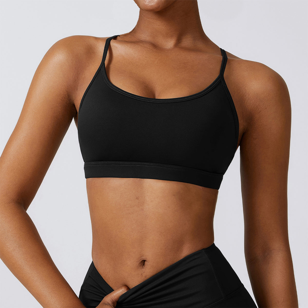 Backless Crisscross Sports Bra - Seven