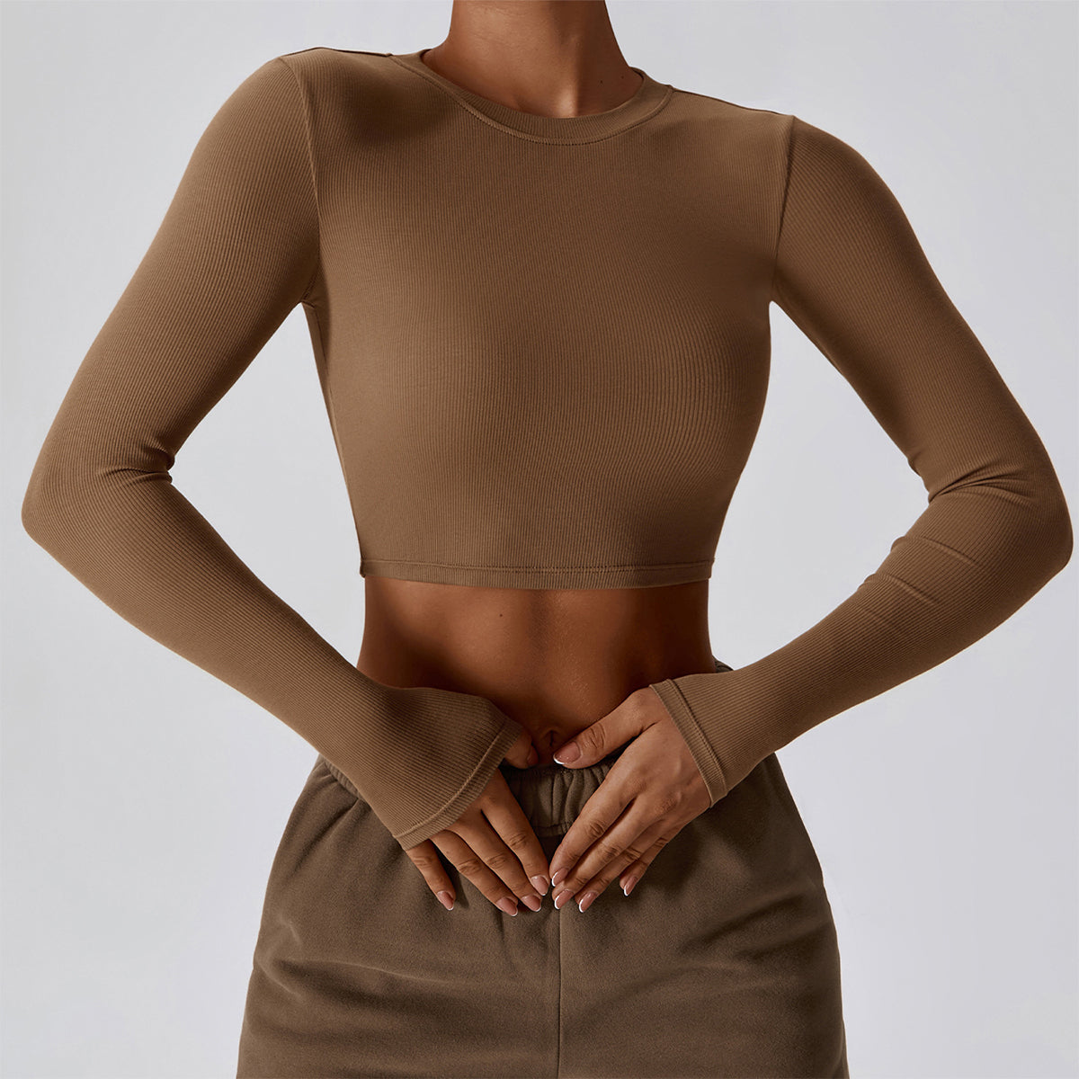 Long Sleeve Cropped Sports Top