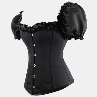 Lacy Short Sleeve Corset Top