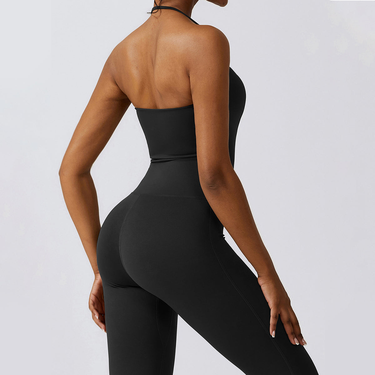 Halter Yoga Flare-leg Jumpsuit