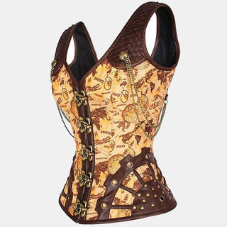 Steampunk Corset Top with Chains