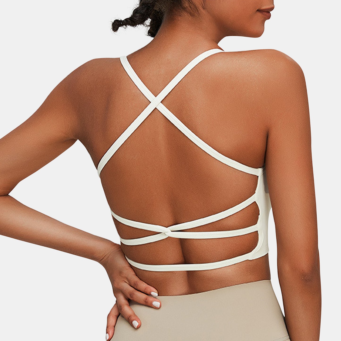 Crisscross Backless Sports Bra - Rochelle