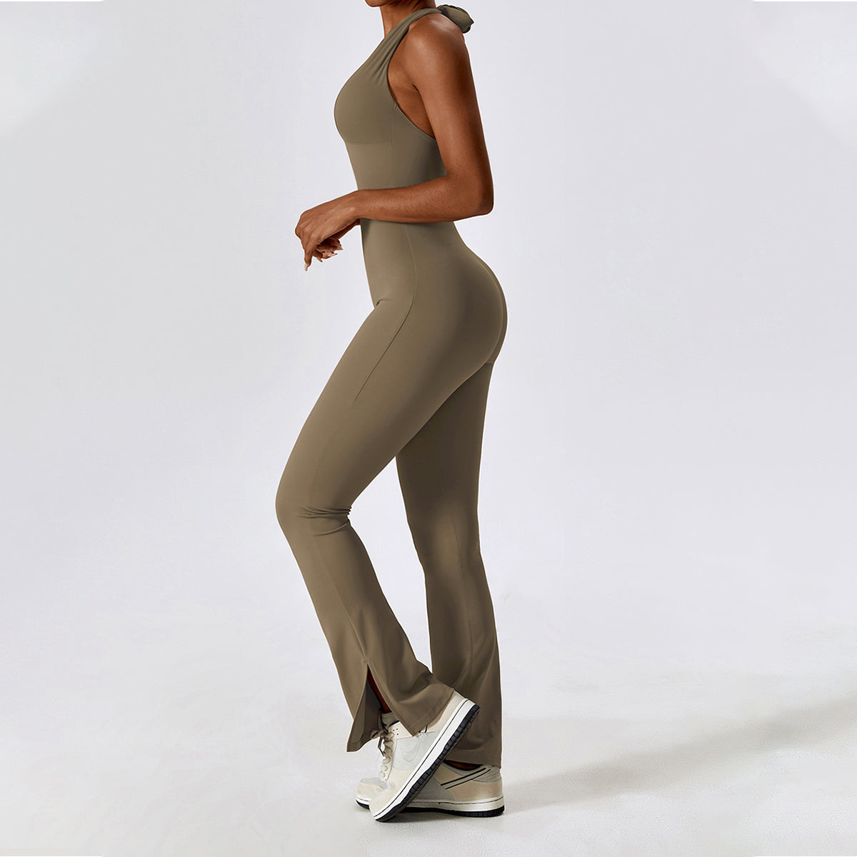Halter Deep-V Neck Yoga Jumpsuit