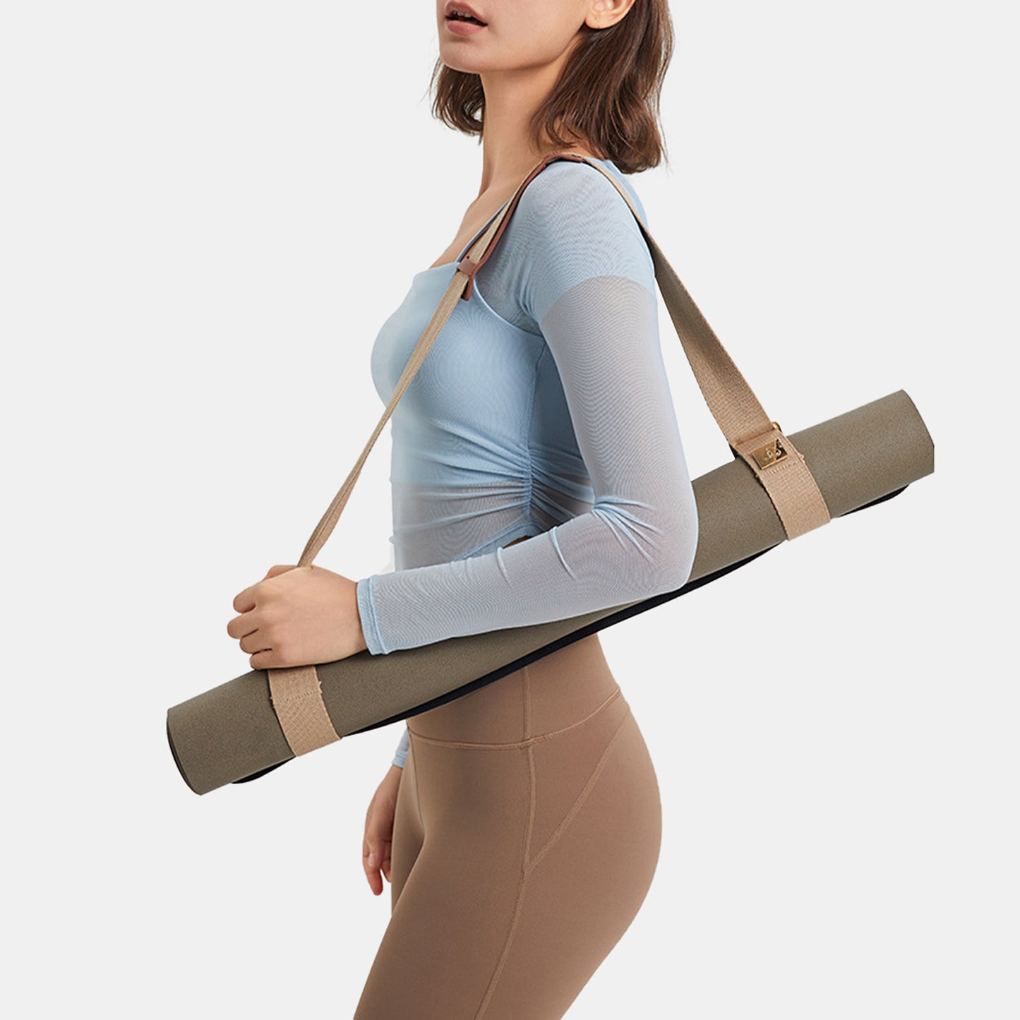 Mesh Square Neck Long Sleeve Sports Top