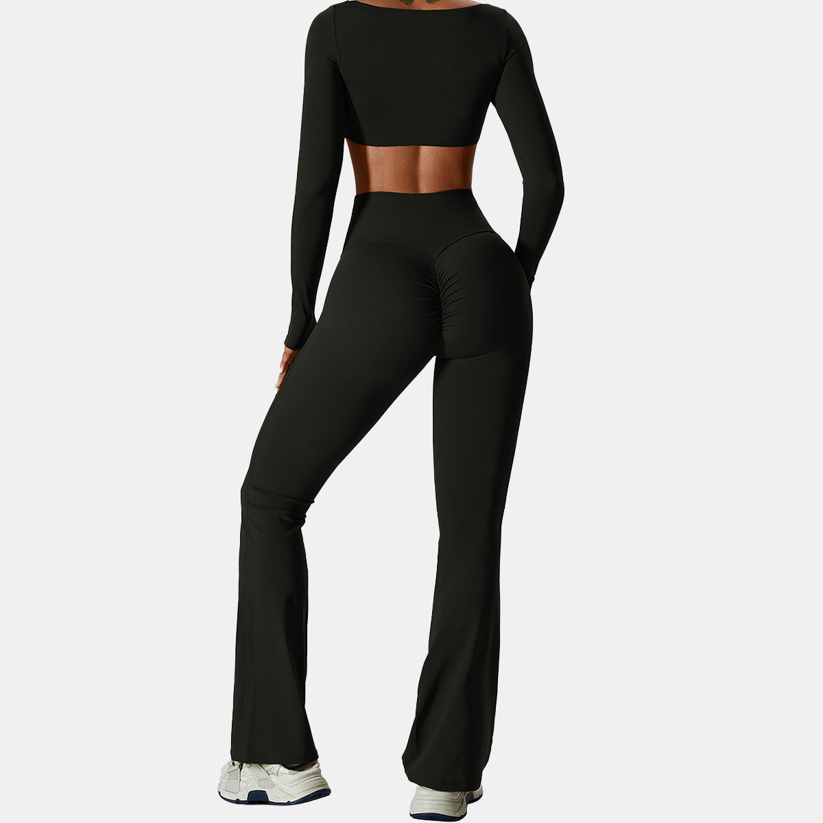 Square Neck Long Sleeve Sports Top