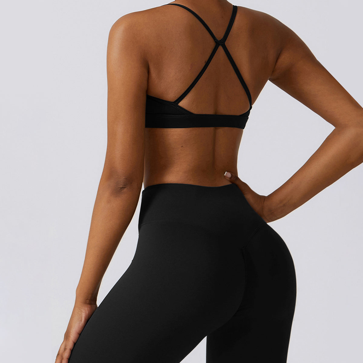 Backless Crisscross Sports Bra - Seven