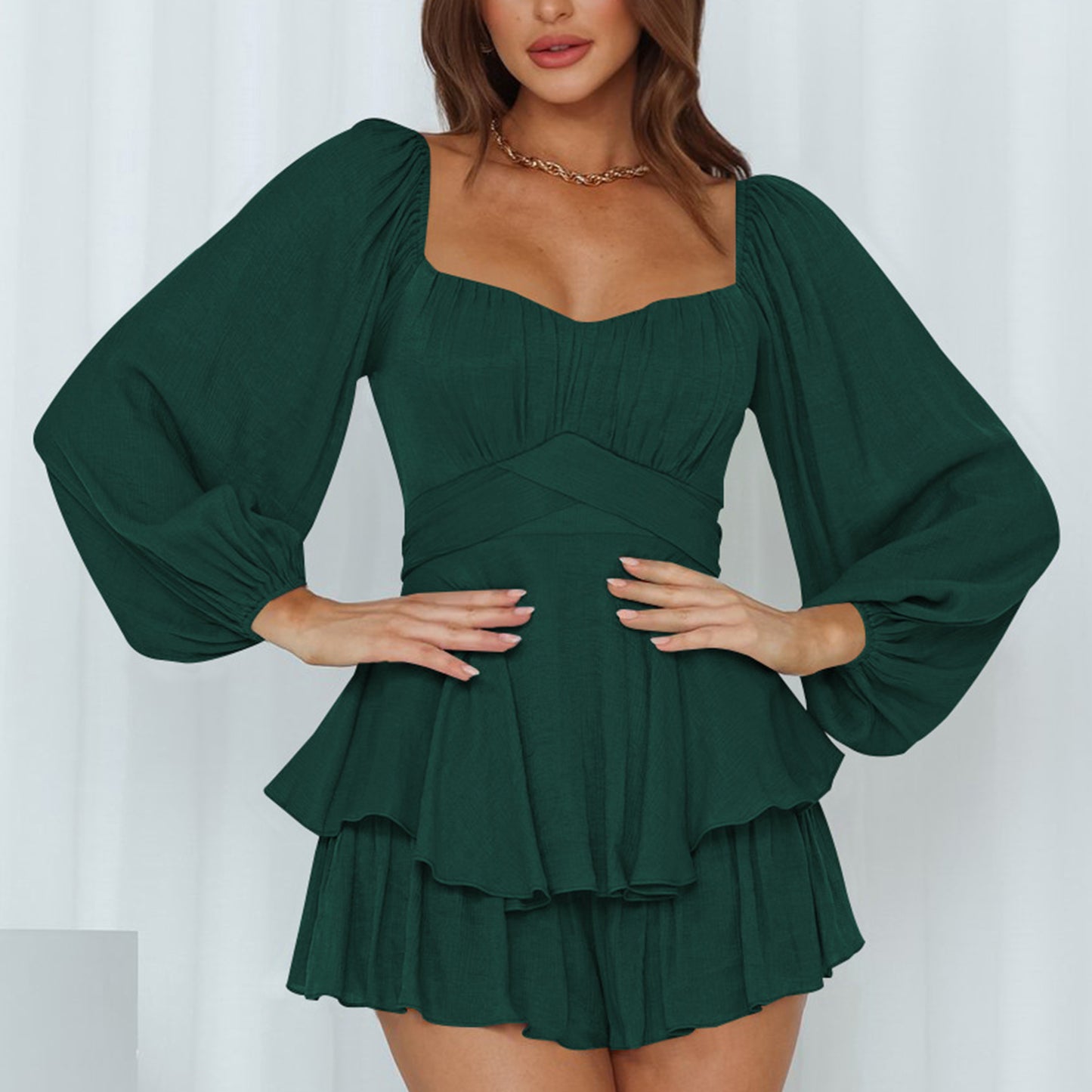 Lantern Long Sleeve Romper